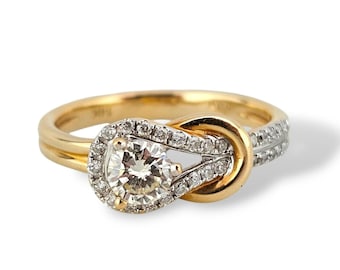 Vintage Diamond Ring - 14k Yellow Gold - 0.47 CTW Diamonds - Size 6.25 - Appraised - Estate Jewelry