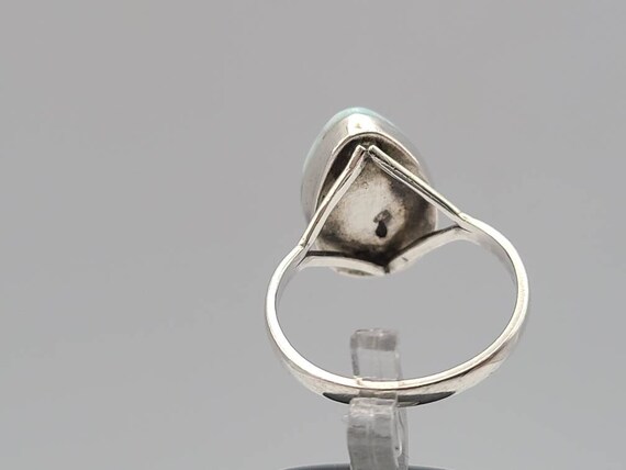 Larimar Ring, 925 Silver Teardrop Larimar Ring, V… - image 5