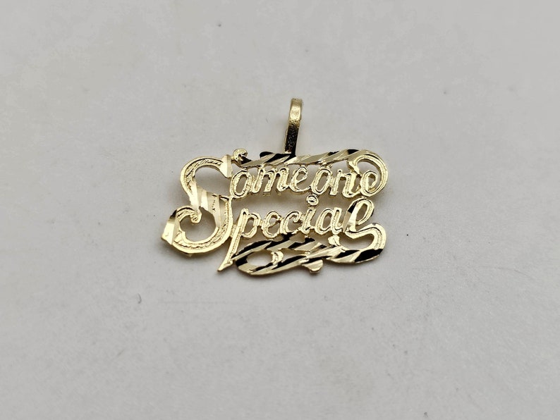 Someone Special Charm or Pendant in 14kt Gold, Vintage Charm, Gift for Special Someone, Estate Jewelry, Item w1322 image 1