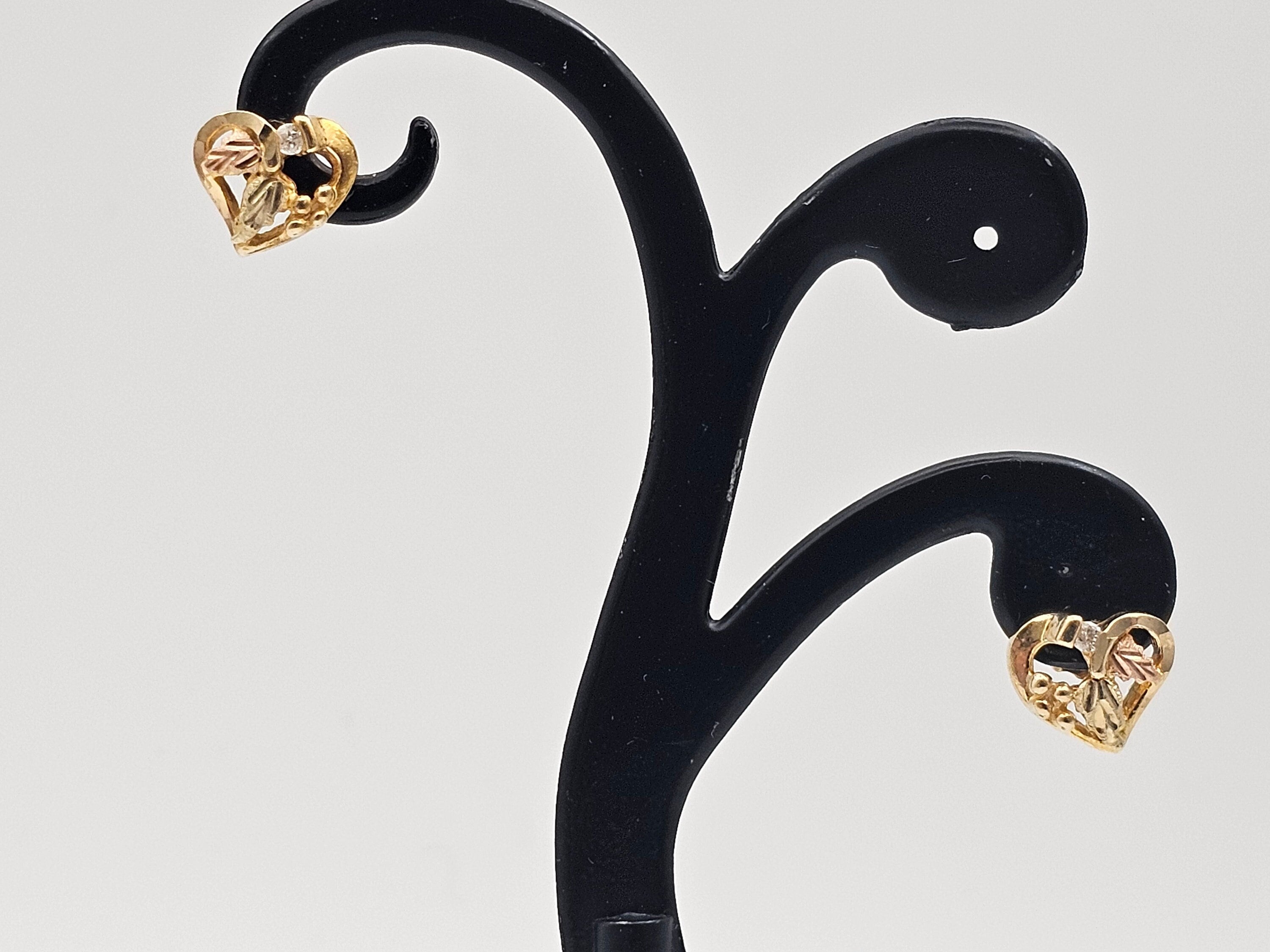 Vintage 10k Yellow Gold and 12k Rose Gold Floral Grapes and