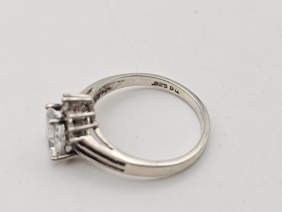 Vintage Pear Cut Cubic Zirconia Ring: 925 Sterlin… - image 5