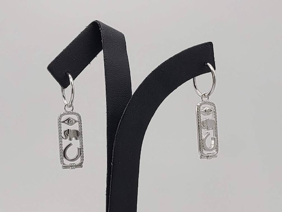 Evil Eye Earrings in 925 Silver, Protection Jewel… - image 1