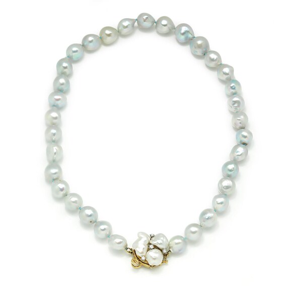 Vintage Cellino Baroque Pearl \u0026 Diamond 