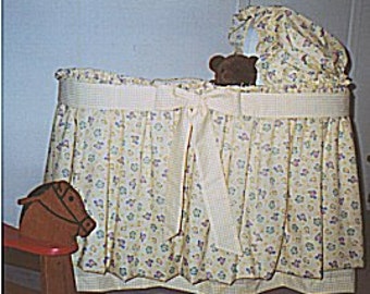 baby girl boy custom bassinet bedding set cover sheet hood skirt customer provided fabrics - Bassinet Bedding baby girl boy custom bassinet bedding set cover sheet hood skirt customer provided fabrics - Bassinet Bedding