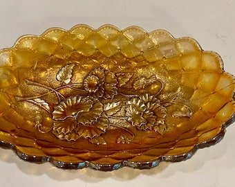 Carnival Glass  - Pansy Marigold Pattern - 1910