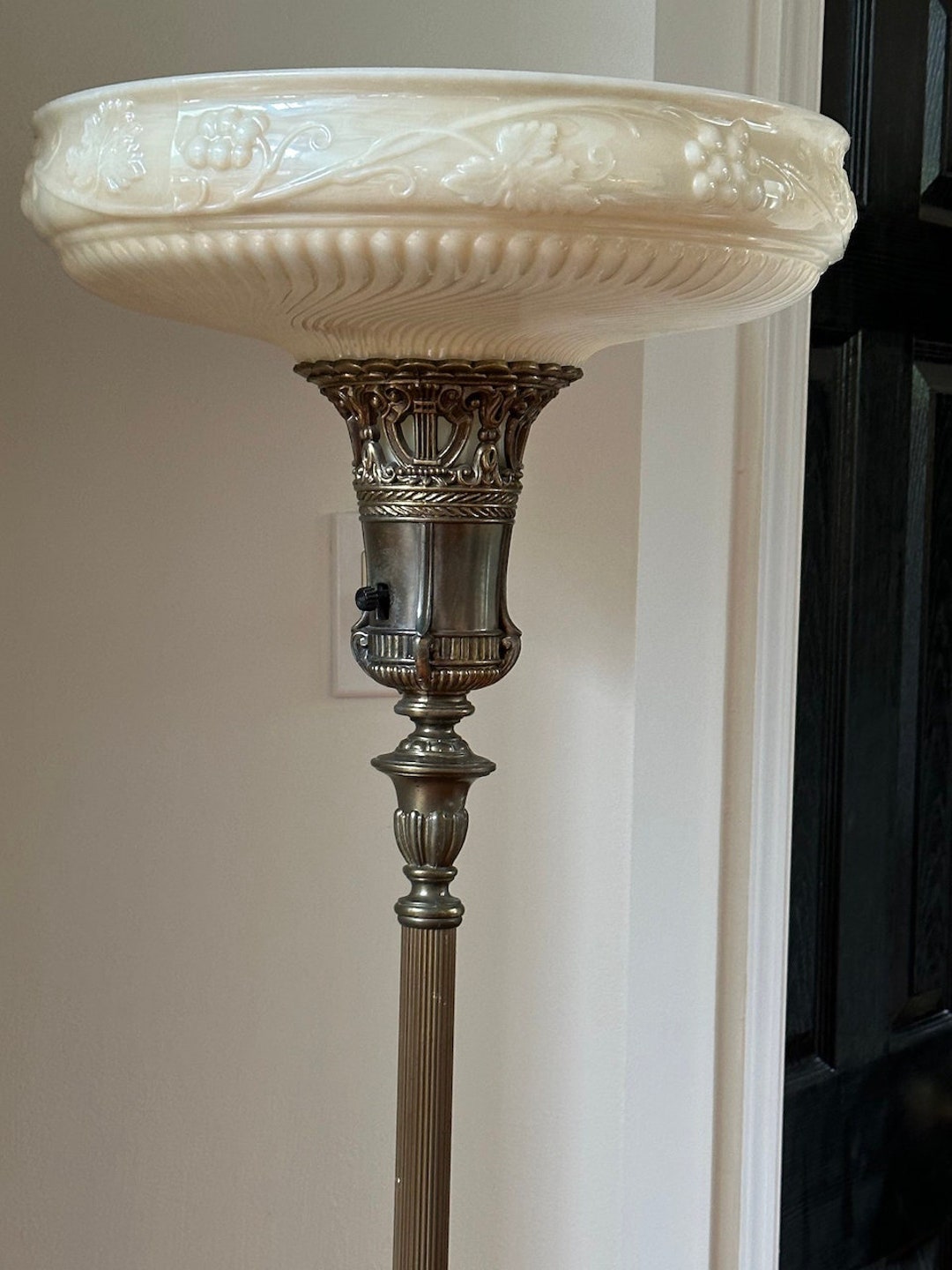 Rare Antique Torchiere Floor Lamp Etsy