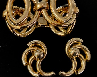 Vintage Bergere Jewelry Set Signed