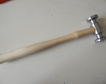 Texturing Hammer/ Gently Used/ 6 Oz. Head/ Narrow Stripes & Dimples