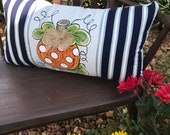 Orange Polka-dots Pumpkin Lumbar, Window Cushions, Navy and Whites, Orange Pumpkins, Wood Bench Pillows, Long Lumbar, Pillow Cover