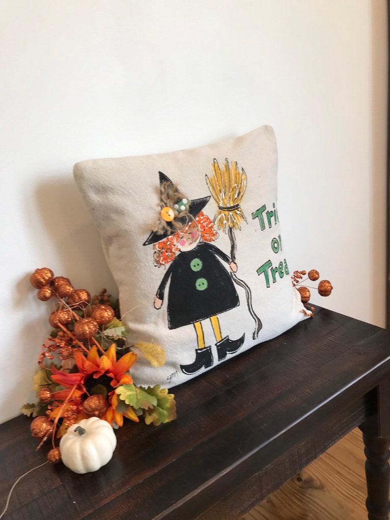 Hand-painted Witch Fall Decor Fall Seasonal Decorations - Etsy