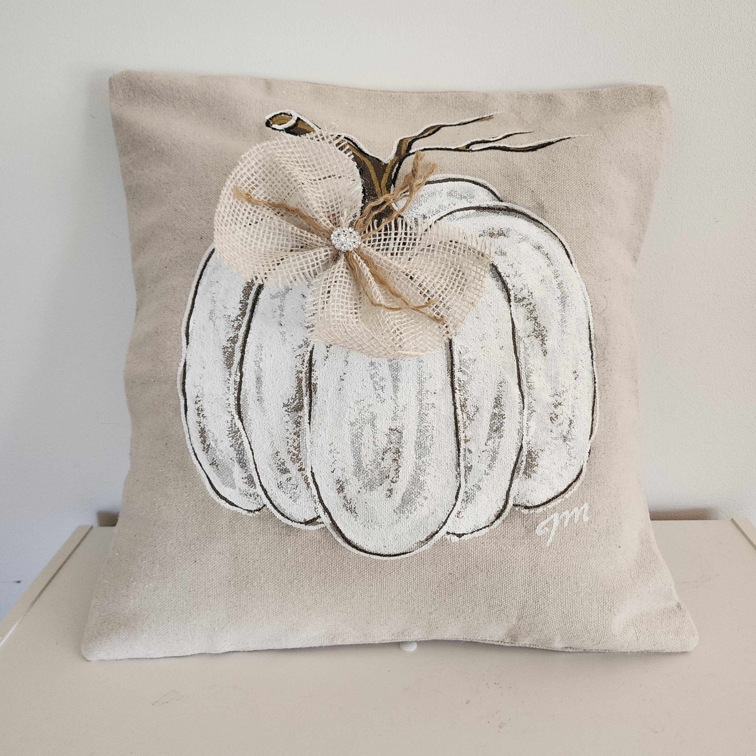 Glam pumpkin pillow sales