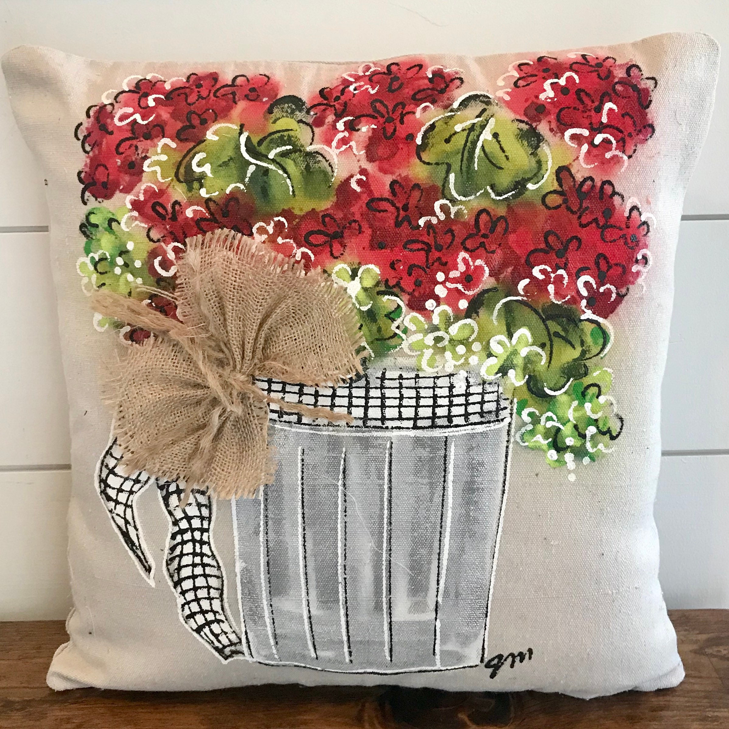 ERES parrot-print beach pillow - Blue