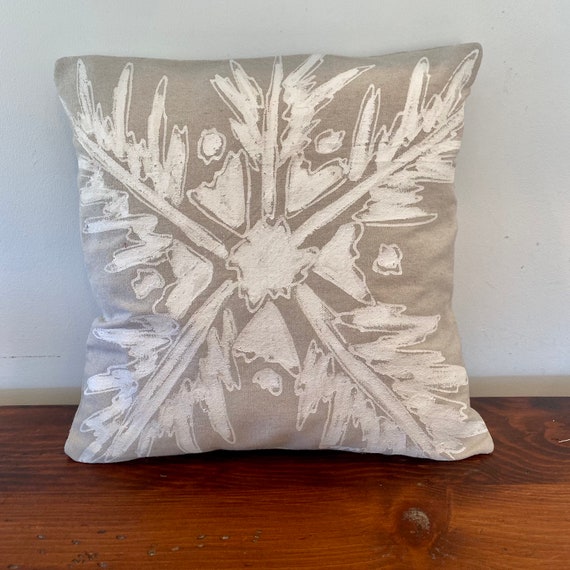 White snowflake pillow sale
