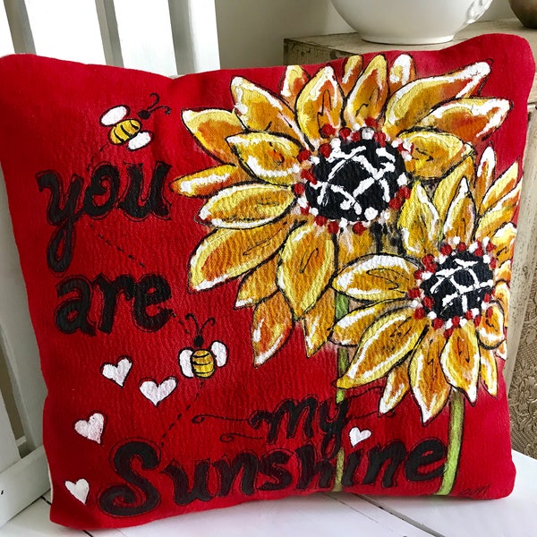 Red Pillow Etsy