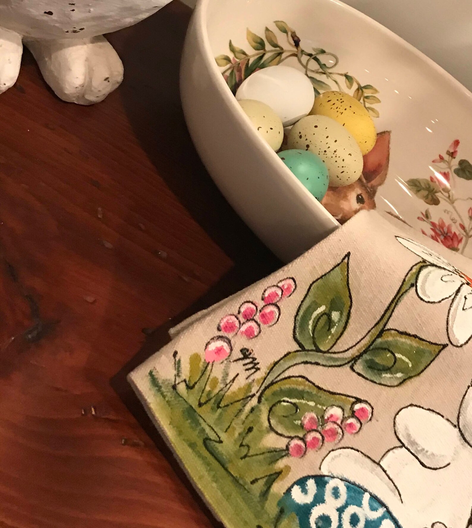 Easter Dish Towel Easter Tea Towel Bunny Hand Towel Easter Etsy