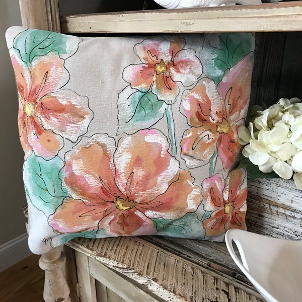 Outdoor Pillows Coral Etsy