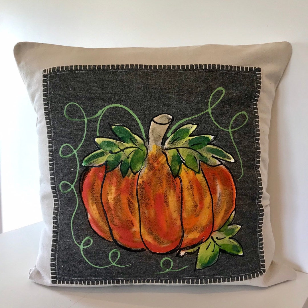 JOOCAR Herbst-Kissenbezug, 30,5x50,8 Cm, Aquarell-Design Mit Kürbissen – Dekorativ Für Sofa, Wohnzimmer & Bauernhausstil