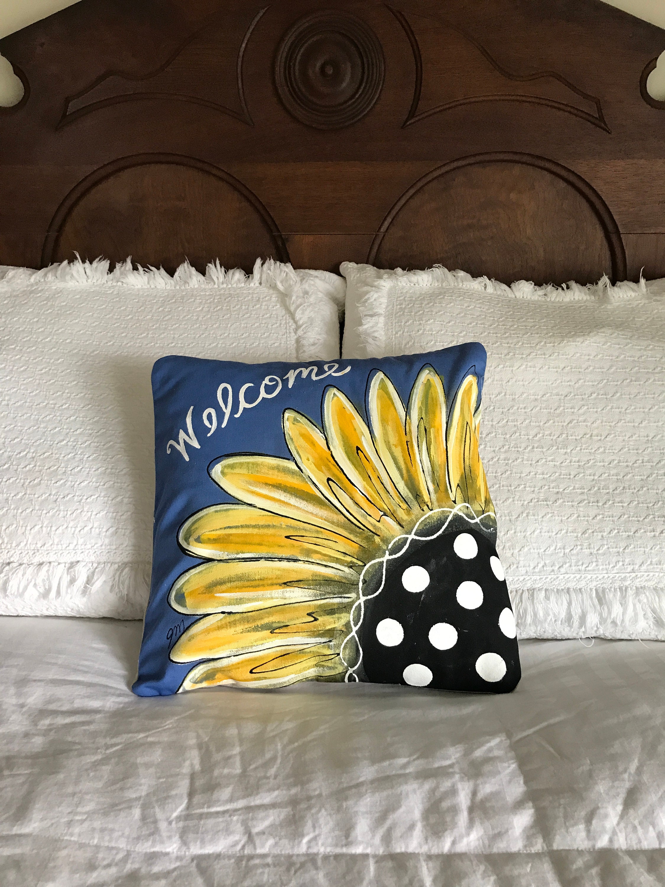 sunflower accent pillows