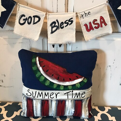 outdoor watermelon pillows