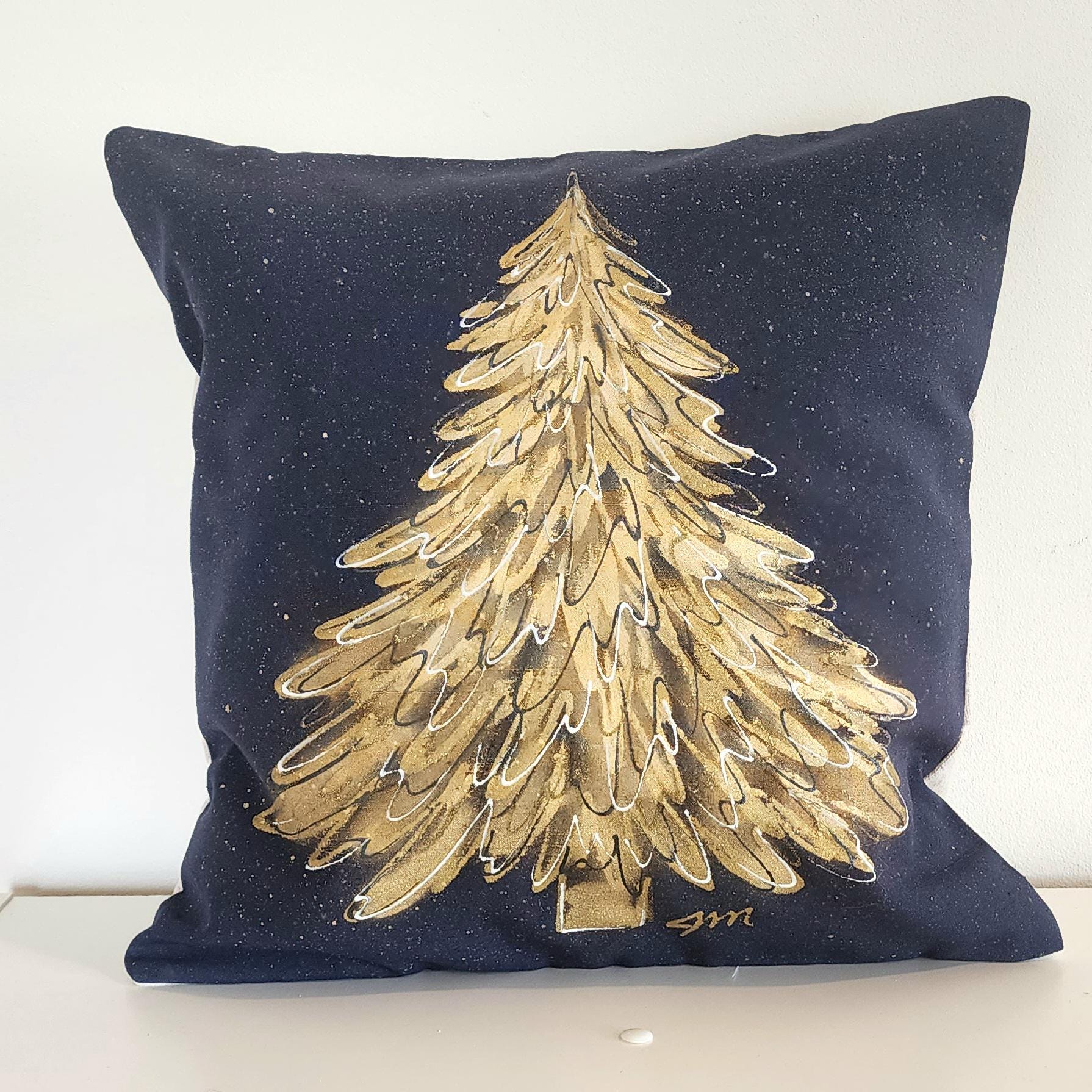 Gold christmas pillow covers best sale