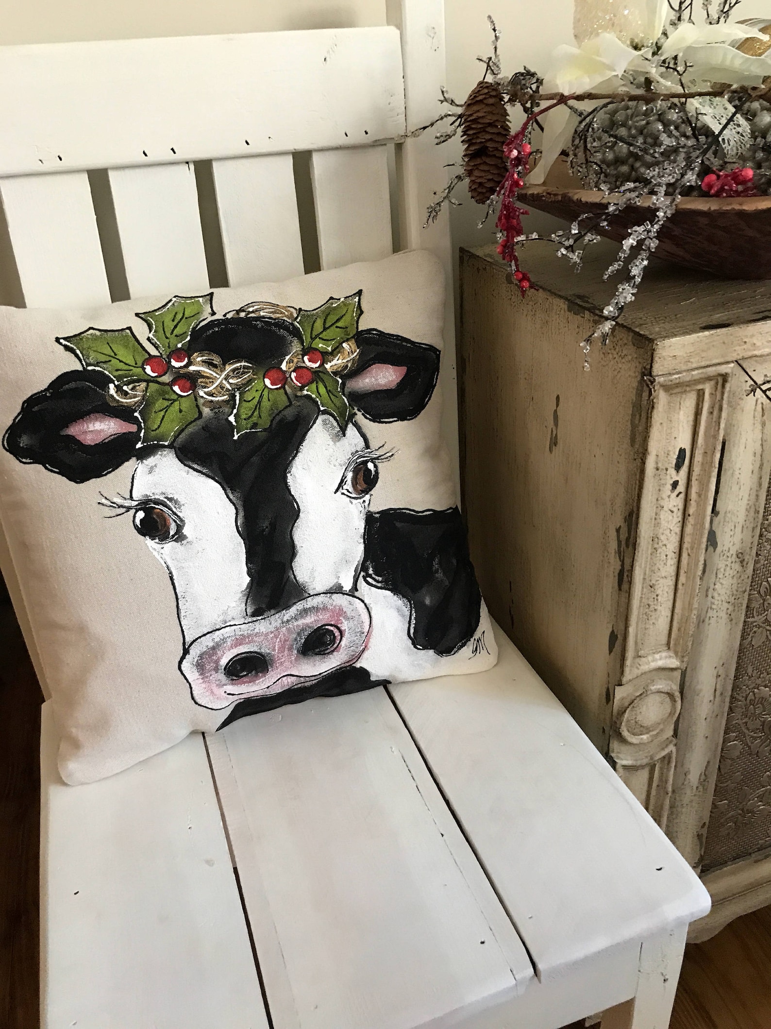 Farmhouse Cow Decor Modern Farmhouse Farmhouse Pillow Etsy