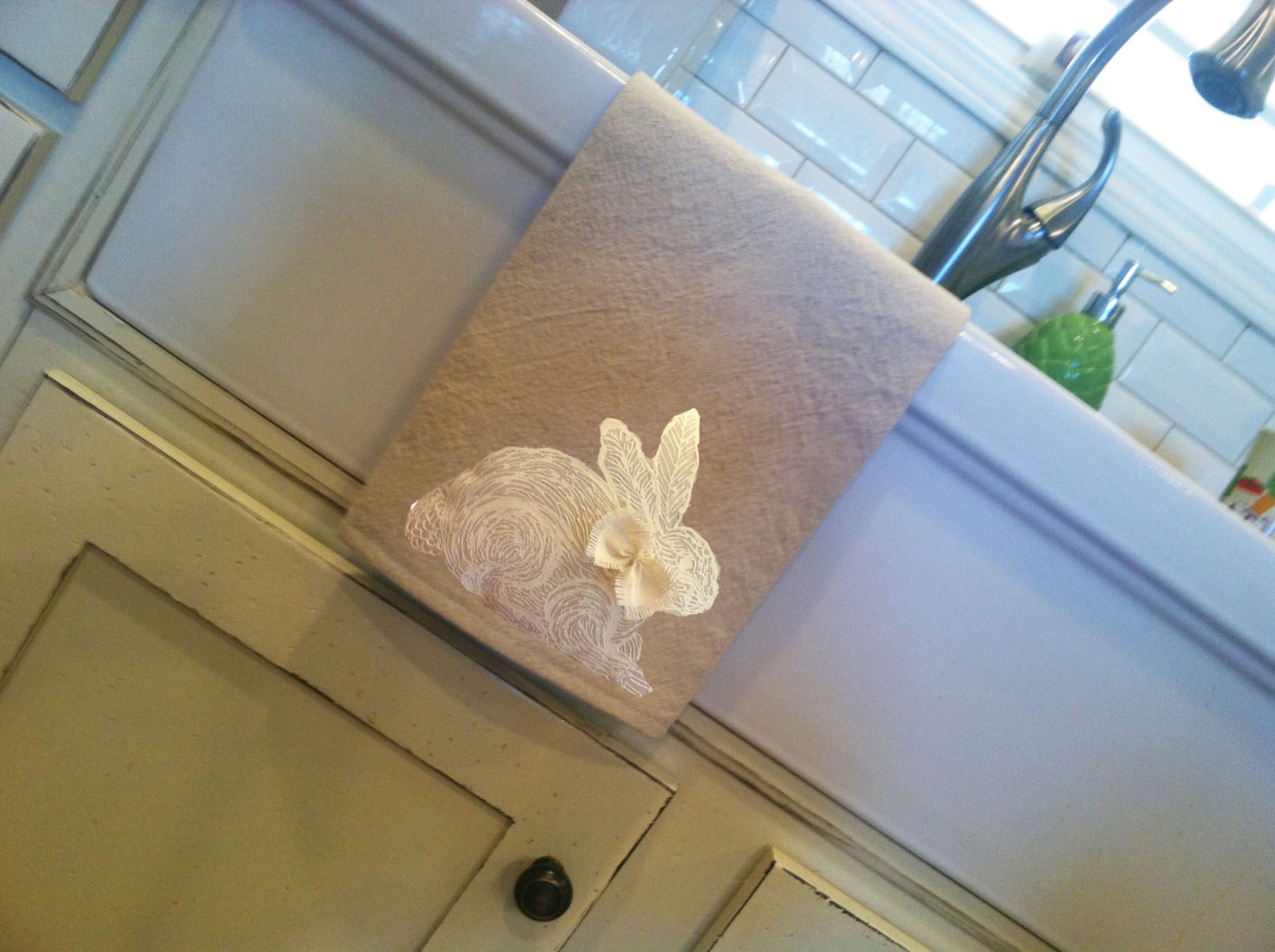Tea Towel Rabbit Kitchen Decor Easter Bunny Kitchen Linens - Etsy