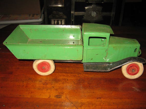 Antique Pressed Steel Wyandotte Dump Truck 15 Inches Long With Etsy