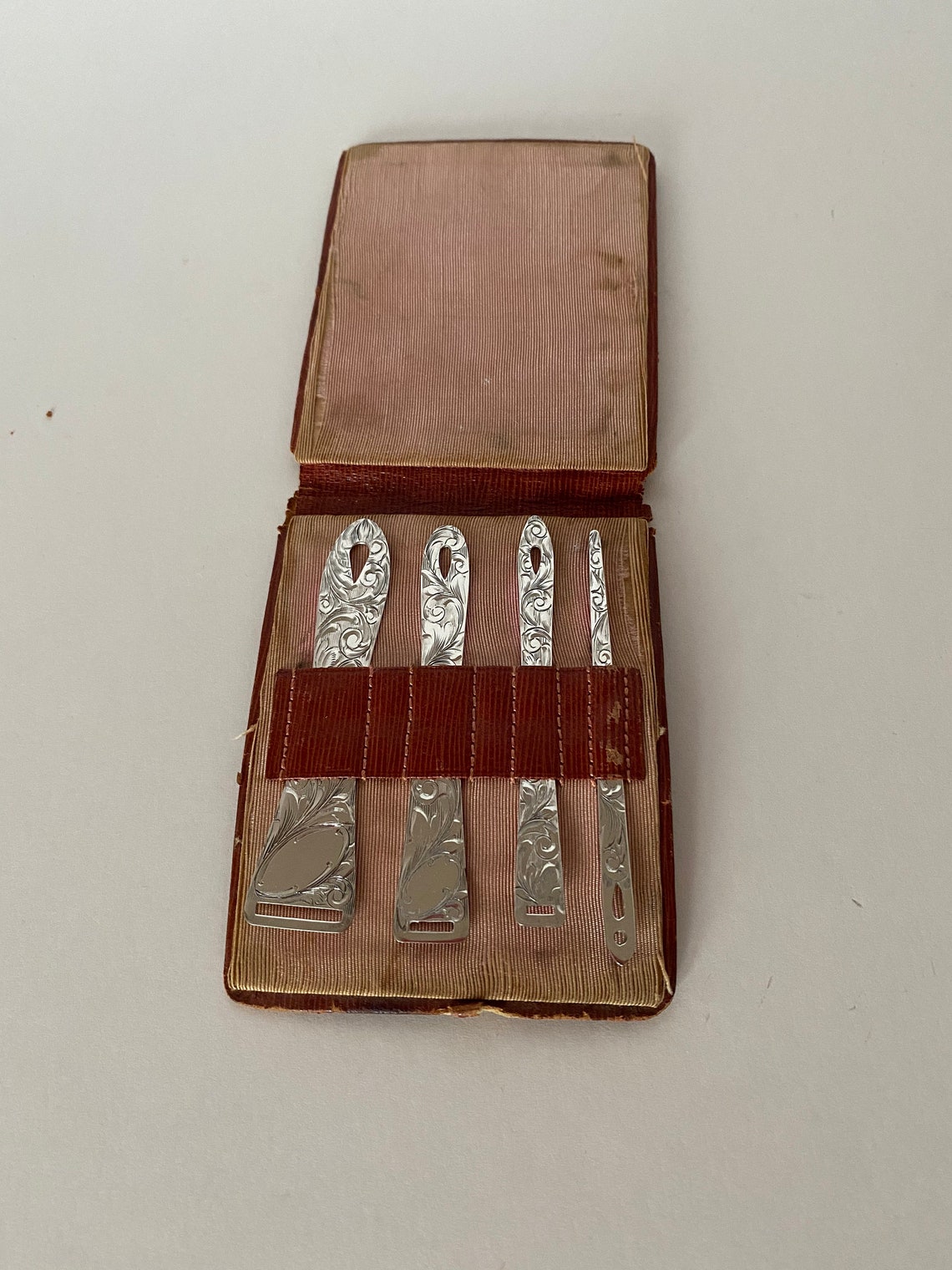 AntiqueSTERLING SILVER BODKIN / Ribbon Threader Set | Etsy