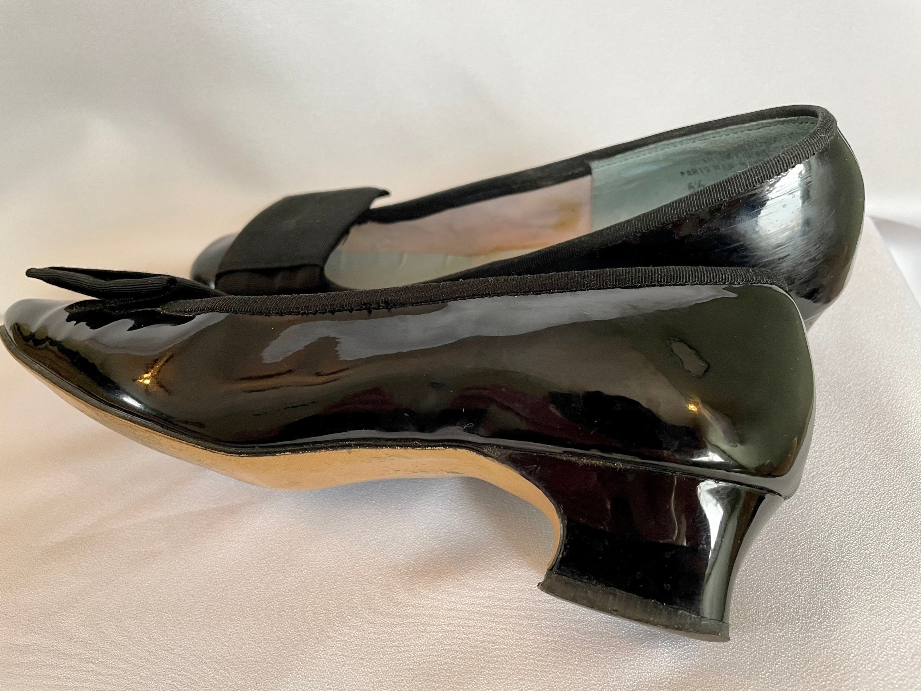 Vintage Qualicraft Black Patent Leather Square Toe Shoes - Etsy