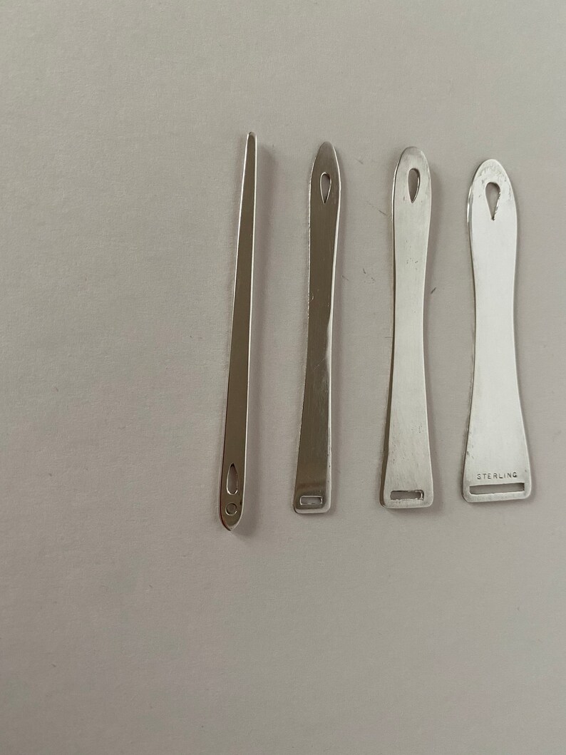 Antiquesterling SILVER BODKIN / Ribbon Threader Set - Etsy