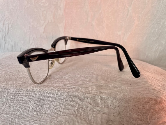 American Optical Black Horn Rimmed Eyeglasses Vin… - image 3