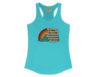 FLUFFHEAD Phish racerback tank, Retro Music Festival Clothing, Women's Summer Apparel, Hippie Concert Boho Sleeveless Tee shirt