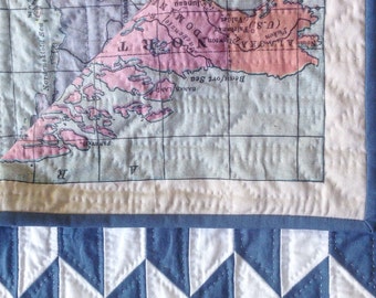 Map of the World Baby Quilt