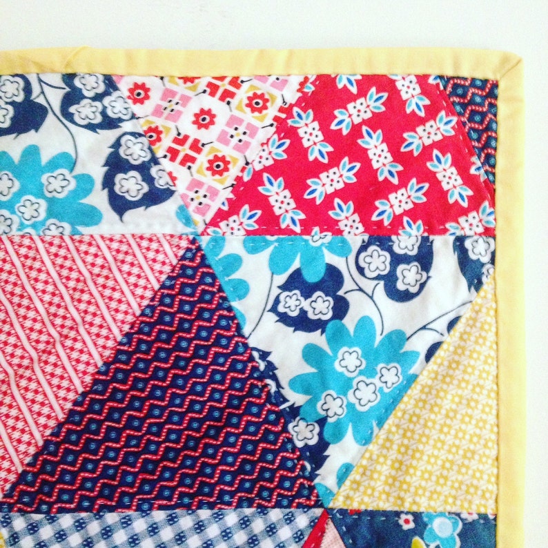 Red Blue & Yellow Quilt Etsy Australia