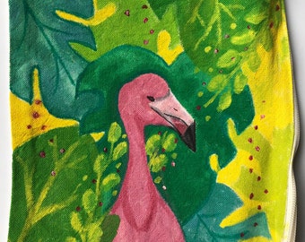 Étui à crayons Flamingo Hanpainted