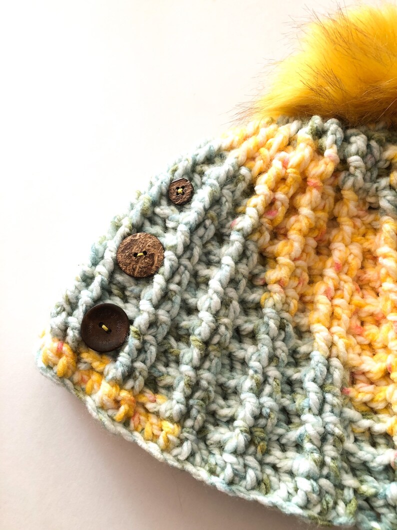 Golden and Green Beanie image 5