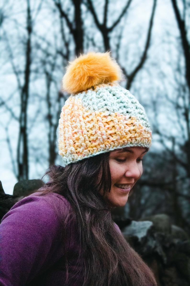 Golden and Green Beanie image 3