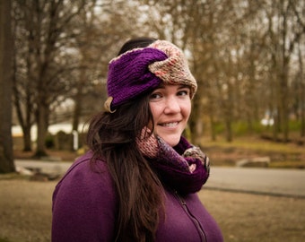 Braided Violet Scarf