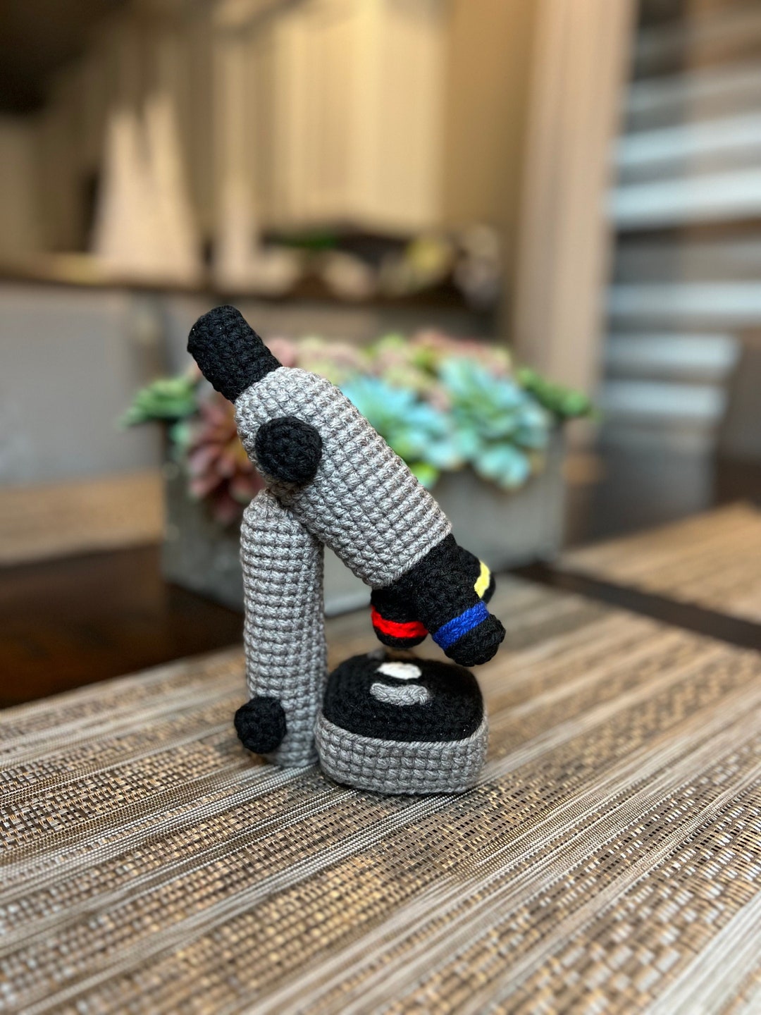 Plush Microscope Crochet Microscope, Small Amigurumi Microscope, Handmade Microscope ...
