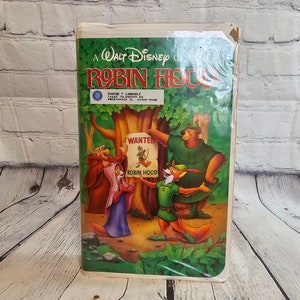 1991 Walt Disney Classic Black Diamond &quot;Robin Hood&quot; VHS Tape Clamshell Case
