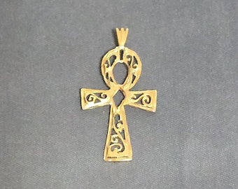 1984 14K Gold Cross Pendant 1.4 Grams