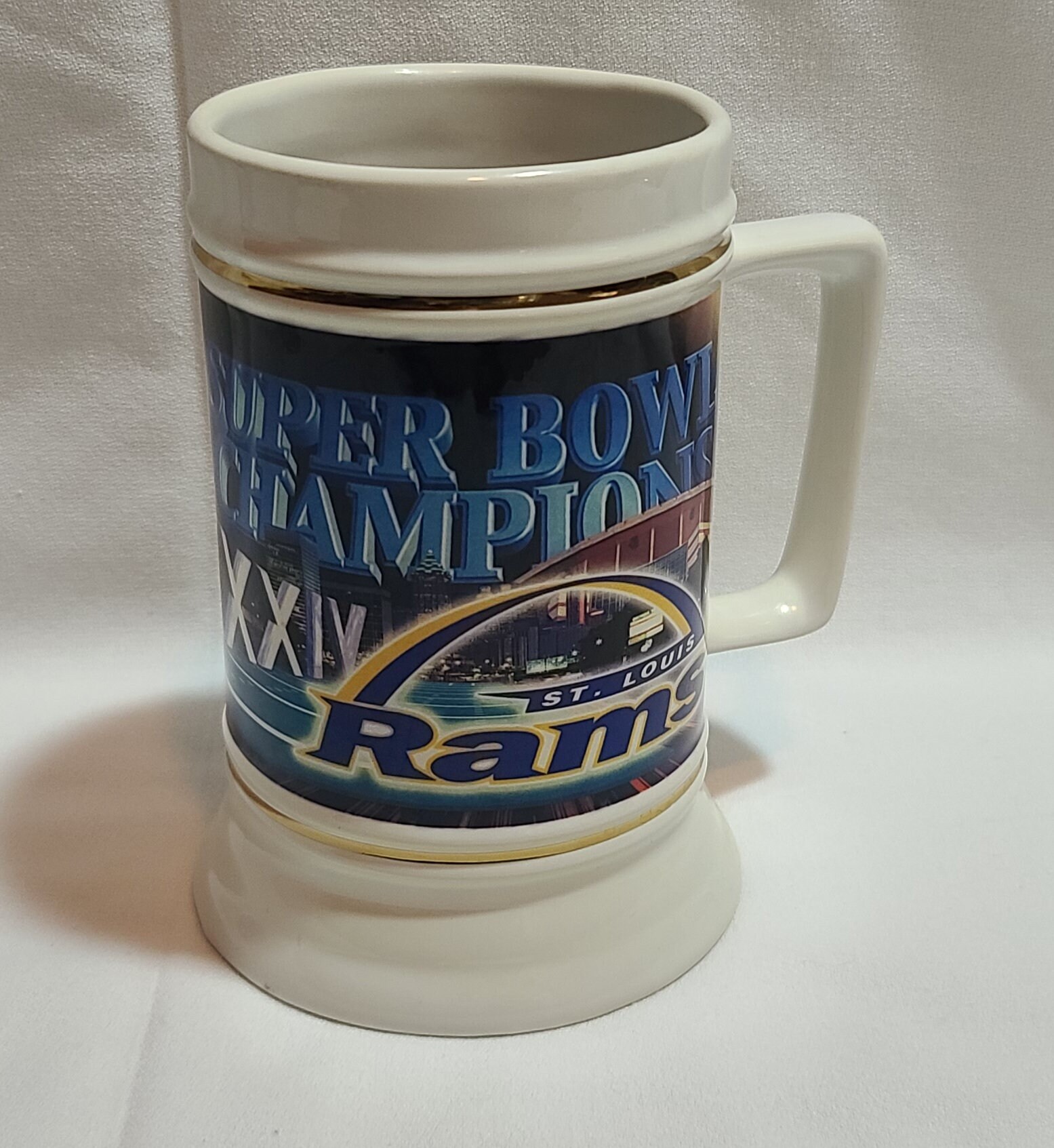 2 different Nfl sublimated coffee mugs LA Rams 15oz.