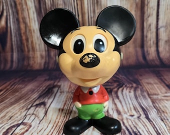 1976 Mattel Disney Mickey Mouse Pull String Talking Toy Works