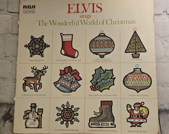 1971 Elvis Sings The Wonderful World Of Christmas Vinyl Record Album