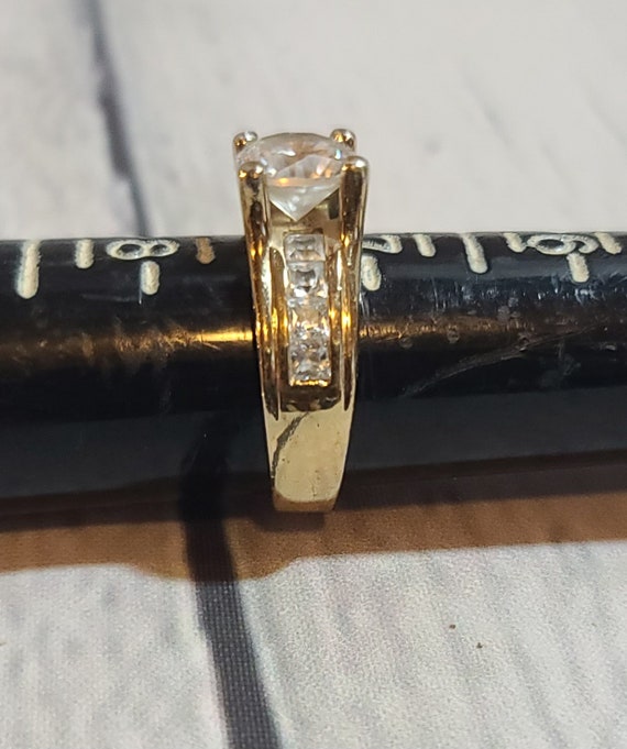 Pre 1990's ADI C25 CZ Gold Tone CZ Diamond Ring S… - image 2