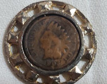 1903 Indian Head Penny Pendant - Etsy