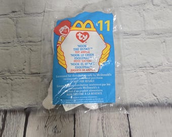 1999 McDonalds TY Teenie Beanie Babies "Nook" The Husky Dog #11 (New)