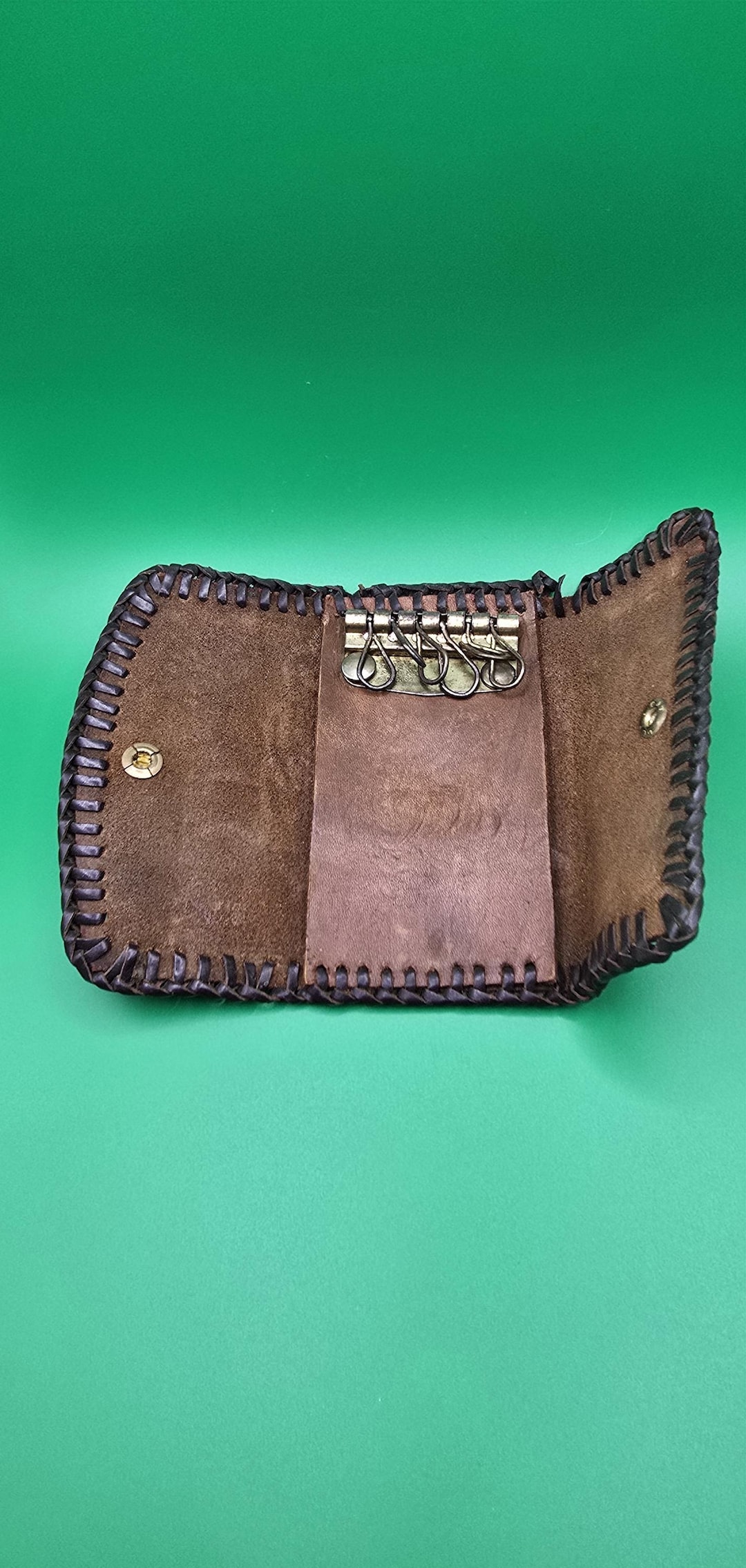 1960's Leather Tri Fold Wallet Style Key Case Stamped R K - Etsy