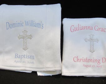 Personalized Cotton Baptismal Burp Pad