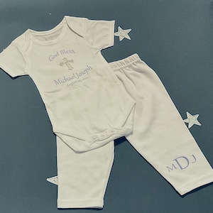 Christening Body Suit and Pants